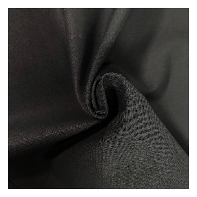 Black Cotton Homespun Fabric by the Metre image number 1