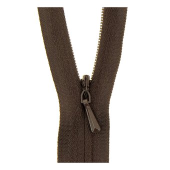 Milward Dark Brown Nylon Closed-End Concealed Zip 60cm