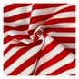 Red and White Stripe Polycotton Fabric by the Metre image number 1