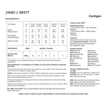 James C Brett Chunky Cardigan Pattern JB751 image number 2