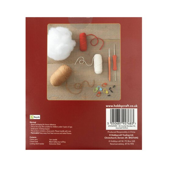 Make Your Own Crochet Reindeer Decoration Kit image number 5