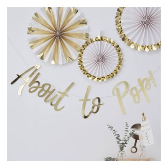 Ginger Ray Oh Baby About to Pop Bunting 1.5m