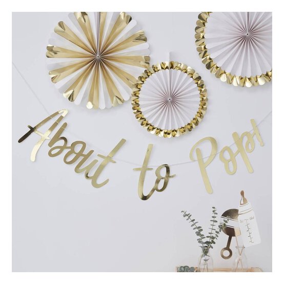 Ginger Ray Oh Baby About to Pop Bunting 1.5m image number 2