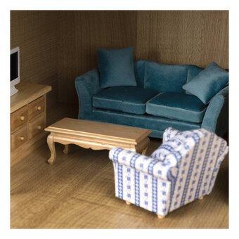 Doll&rsquo;s House Teal Modern Sofa