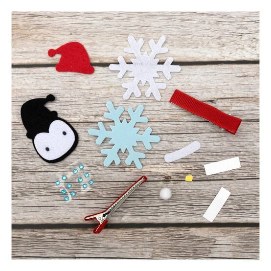 Penguin and Snowflake Hair Accessories Kit 2 Pack image number 2