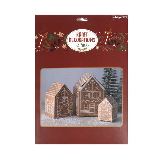 Kraft Gingerbread Houses 3 Pack  image number 4