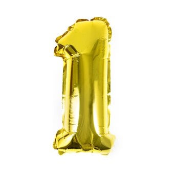 Gold Foil Number 1 Balloon