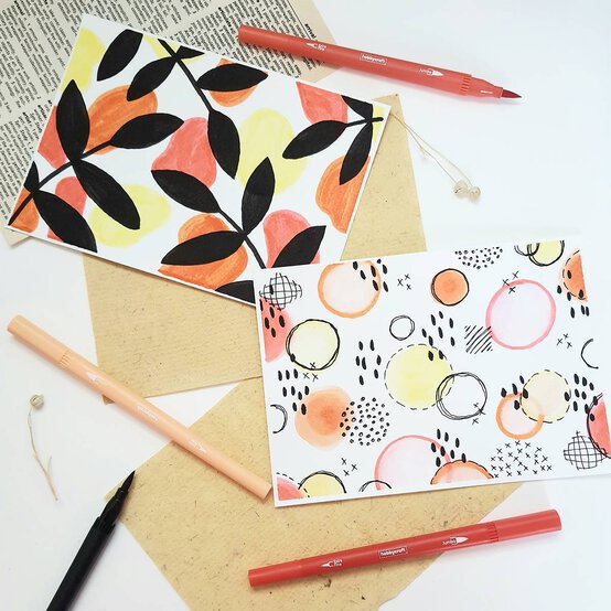 Tropical Dual Tip Brush Markers 6 Pack image number 10