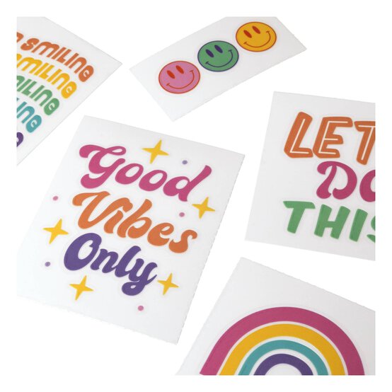 Good Vibes Cold Transfer Vinyl Stickers 6 Pack image number 4