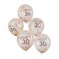 Ginger Ray Hello 30 Milestone Confetti Balloons 5 Pack image number 1