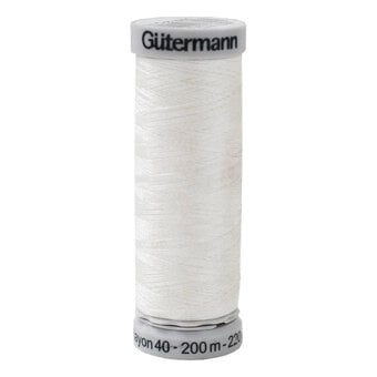 Gutermann White Sulky Rayon 40 Weight Thread 200m (1001)