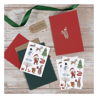 Christmas Paper Stickers 72 Pack