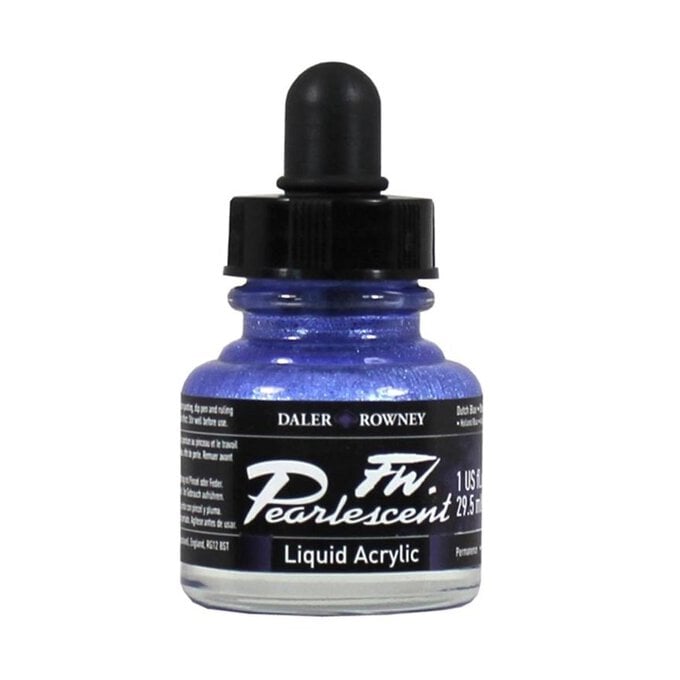 Daler-Rowney Dutch Blue FW Pearlescent Liquid Acrylic 29.5ml image number 1