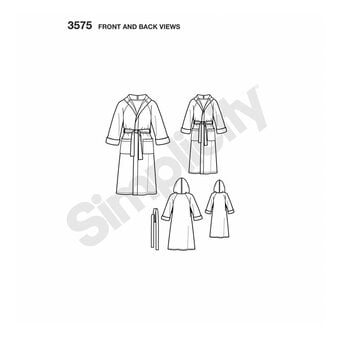 Simplicity Family Sleepwear Sewing Pattern 3575