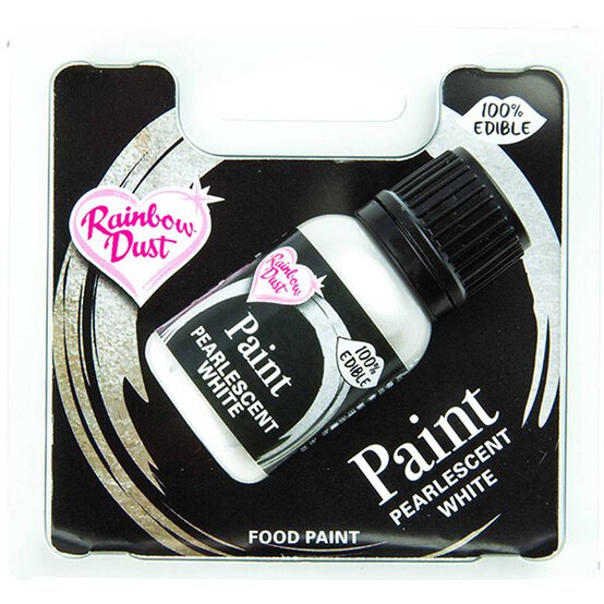 Rainbow Dust Pearlescent White Food Paint 25ml image number 3