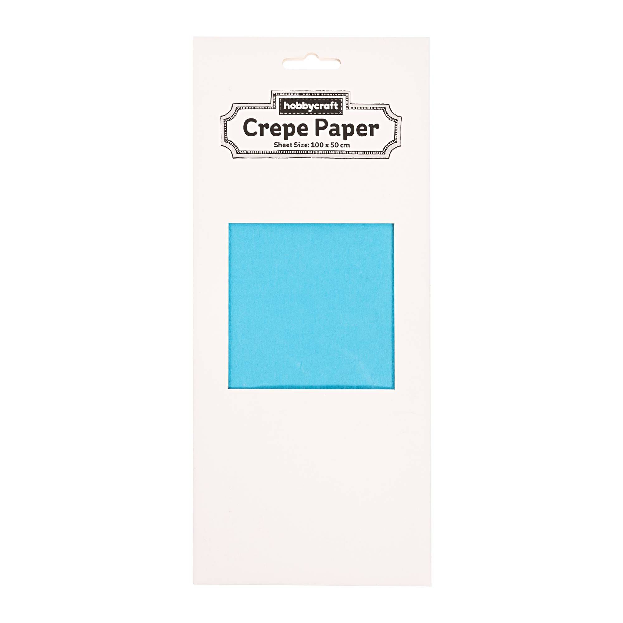 Blue Crepe Paper 100cm x 50cm Hobbycraft