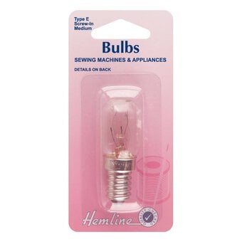 Hemline Screw Cap Sewing Machine Light Bulb