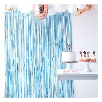 Ginger Ray Blue Fringe Curtain Backdrop 2.2m