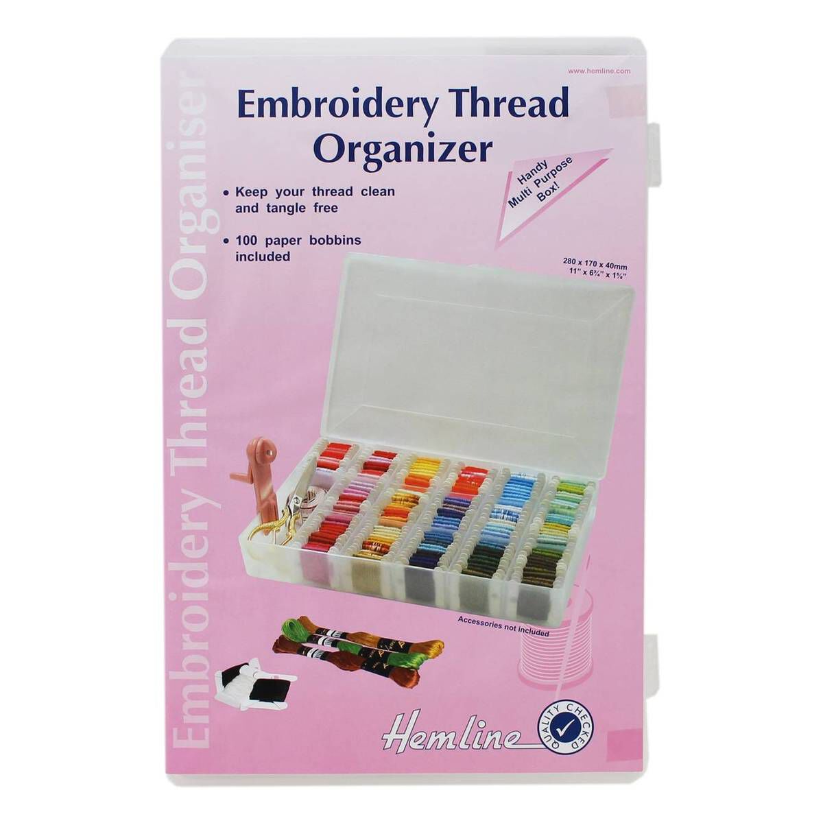 Hemline Large Embroidery Thread Organiser Hobbycraft