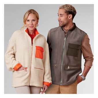New Look Unisex Zip Jacket Sewing Pattern 6713 (XS-XL)