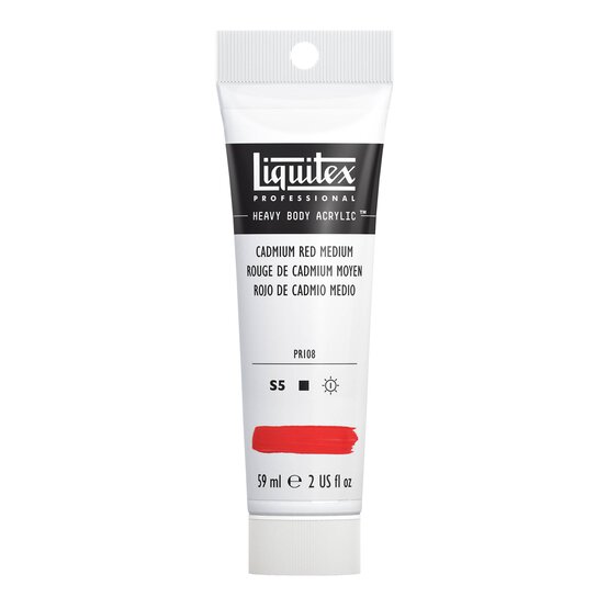Liquitex Professional Cadmium Red Medium Heavy Body Acrylic 59ml image number 1