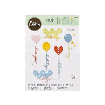 Sizzix Thinlits Balloon Occasions Dies 11 Pieces