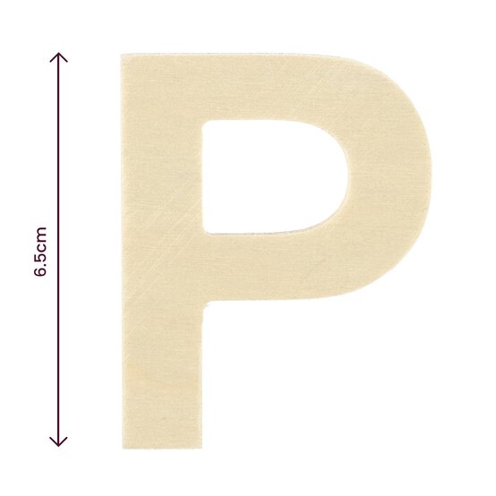 Small Wooden Letter P 6.5cm  image number 4