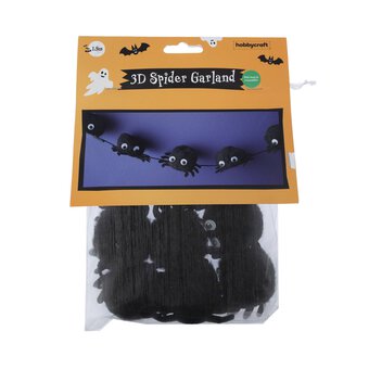 3D Spider Garland 1.5m