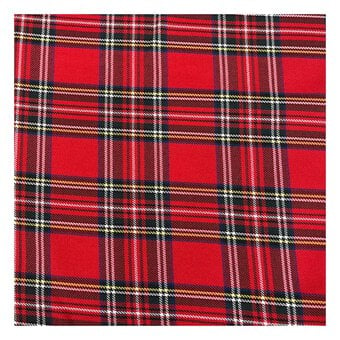 Royal Stewart Poly Viscose Tartan Fabric by the Metre image number 2