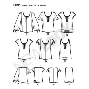 New Look Women's Top Sewing Pattern 6891 image number 2