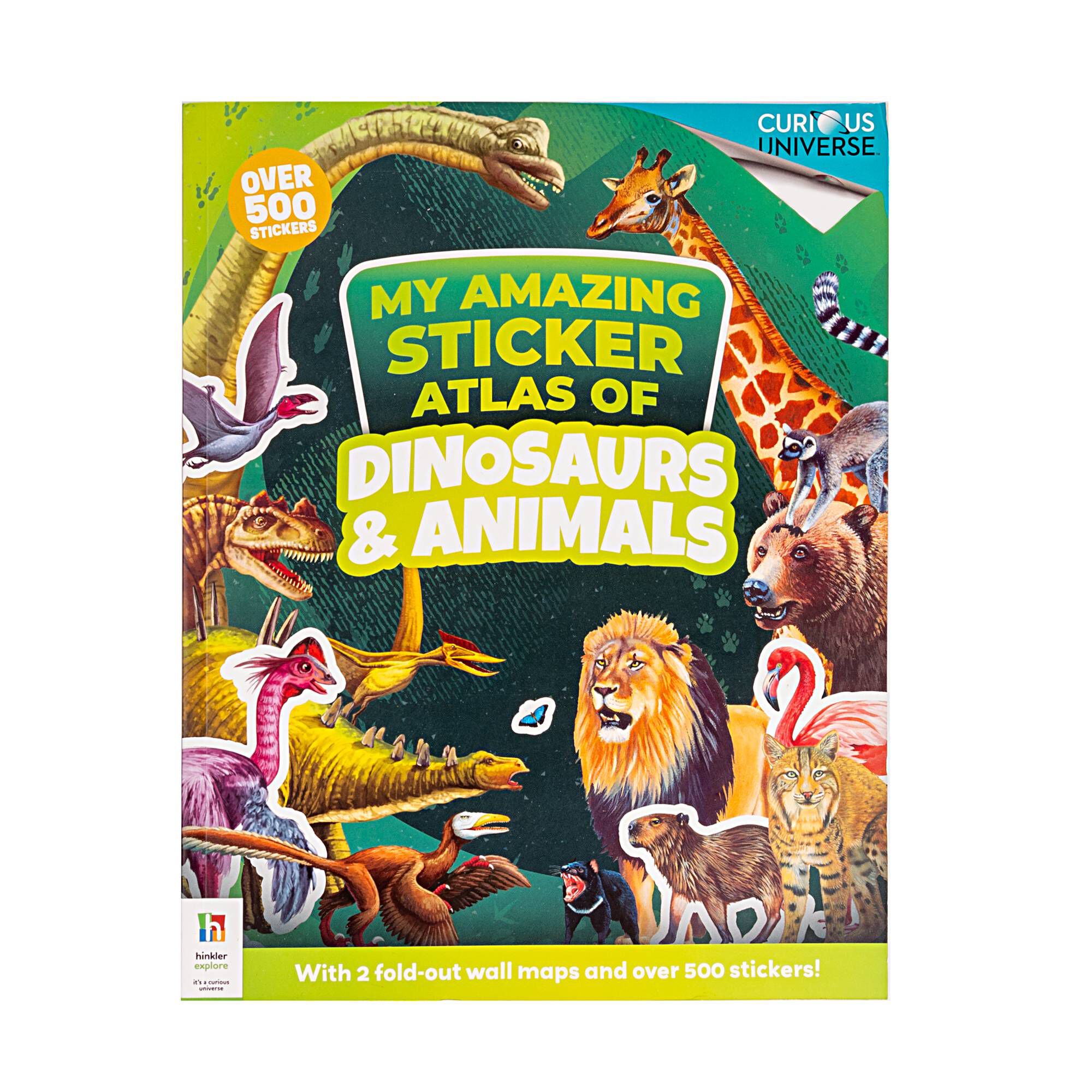 Dinosaurs and Animals Amazing Sticker Atlas Book Hobbycraft