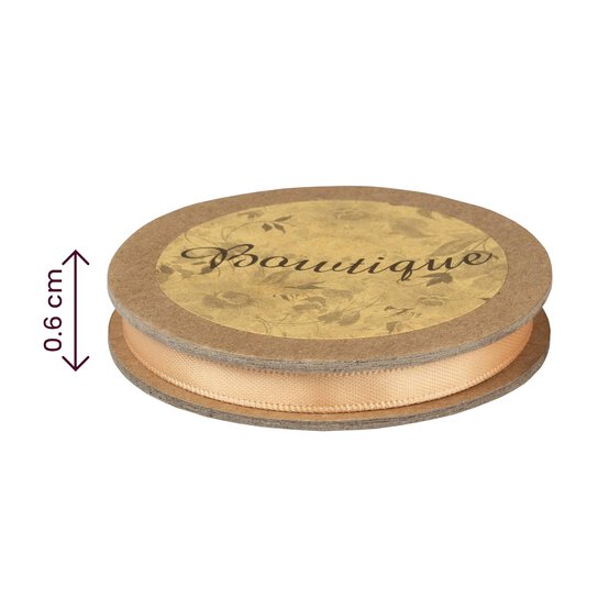 Gold Double-Faced Satin Ribbon 6mm x 5m image number 4