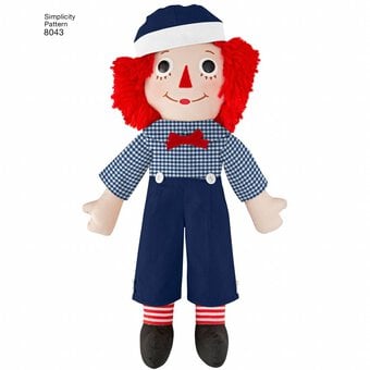 Simplicity Raggedy Dolls Sewing Pattern 8043 image number 4