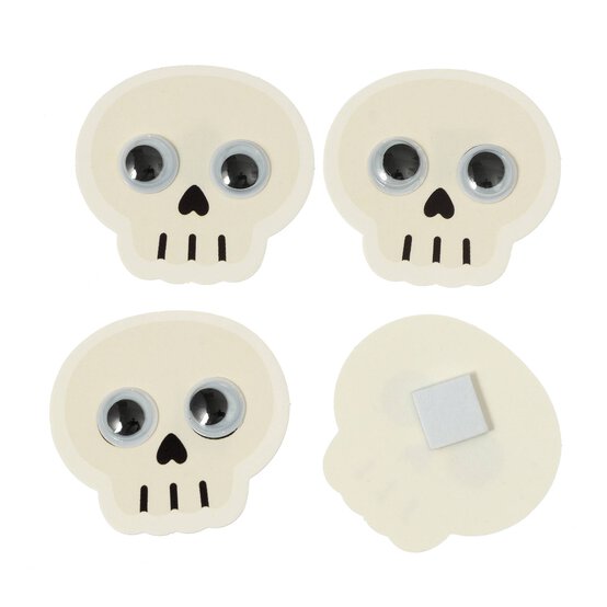 Googly Eyed Skull Card Toppers 4 Pack image number 3