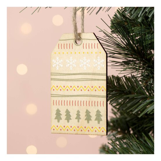 Hanging Wooden Gift Tag 10cm image number 1