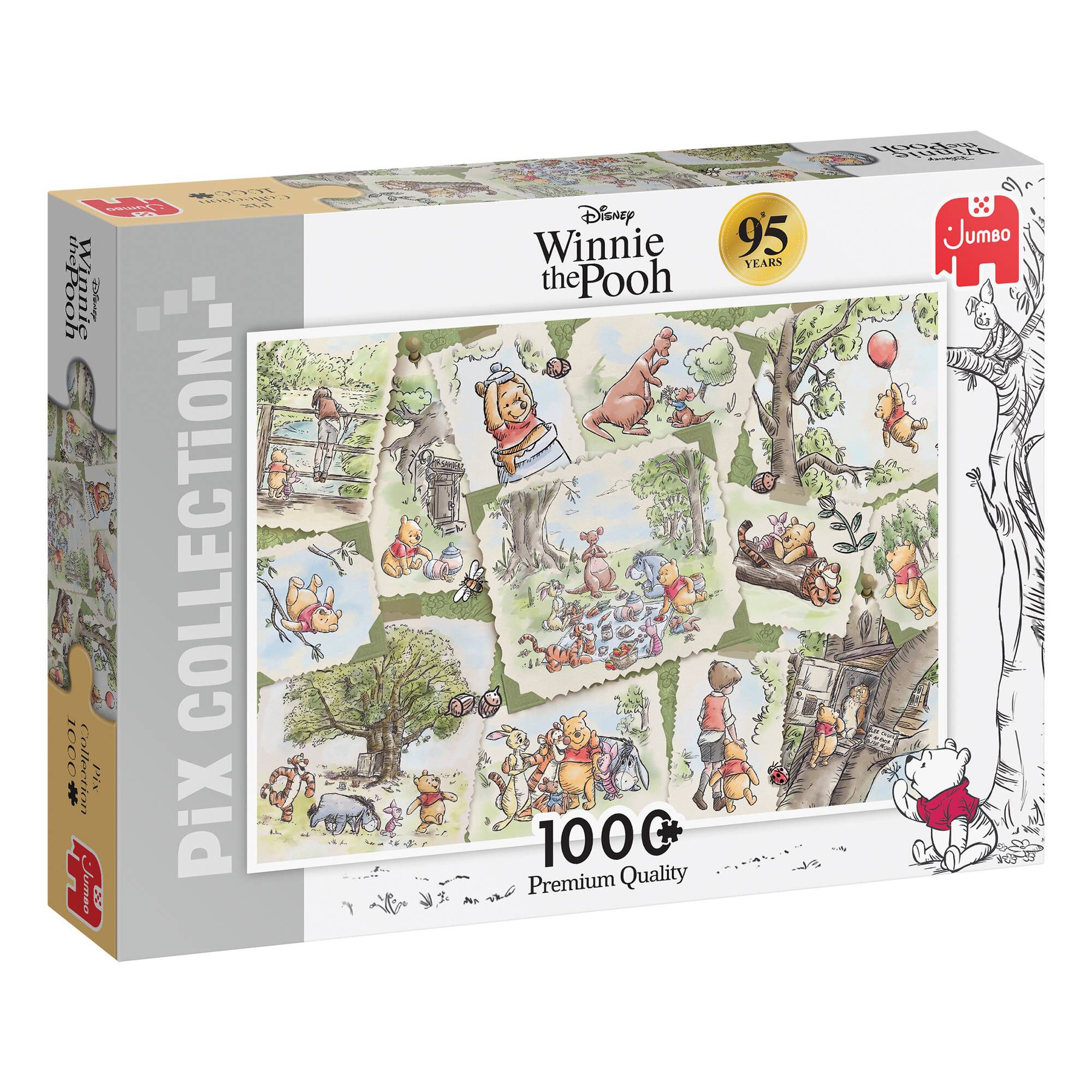 Jumbo Winnie the Pooh Jigsaw Puzzle 1000 Pieces Hobbycraft
