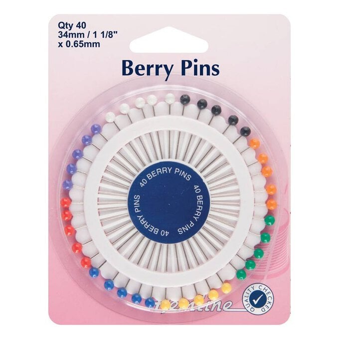 Hemline Plastic Berry Pin Rosette 40 Pack