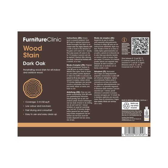 Furniture Clinic Dark Oak Wood Stain 250ml image number 5