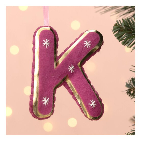 Hanging Felt Letter K Decoration image number 1