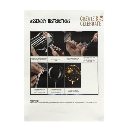 Create & Celebrate Balloons with LED Lights 5 Pack  image number 5