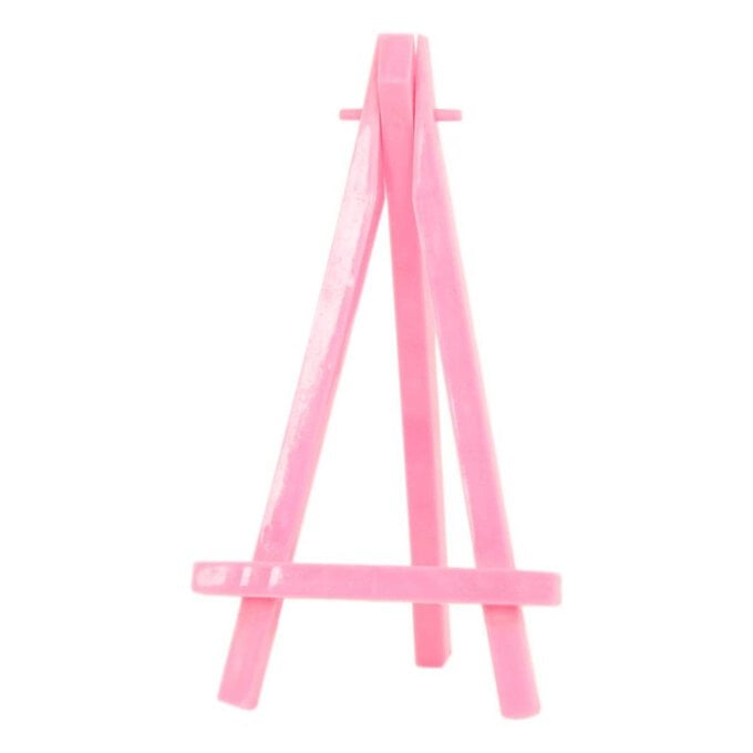 Pink Plastic Mini Easel 15cm x 8cm x 8.5cm image number 1
