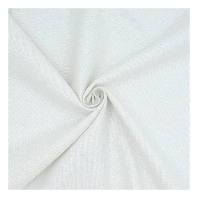 Robert Kaufman Essex Vintage White Metallic Cotton Linen Fabric by the Metre image number 1