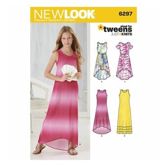 New Look Girls’ Knit Dress Sewing Pattern 6297