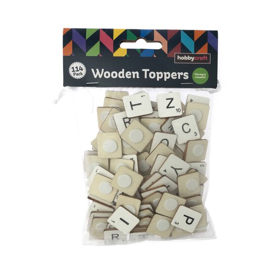 Black on White Letter Tiles 114 Pack image number 4