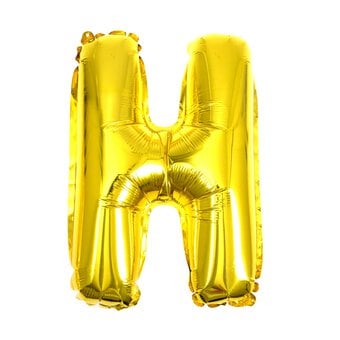 Gold Foil Letter H Balloon