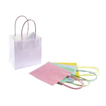 Pastel Ready to Decorate Small Gift Bags 5 Pack