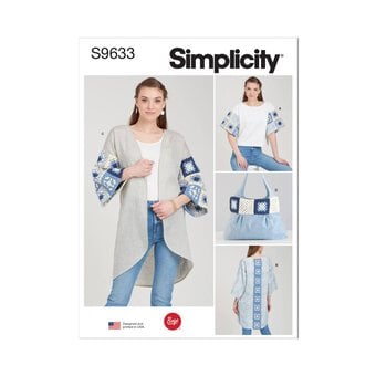 Simplicity Tops, Jacket and Bag Sewing Pattern S9633 (XS-XL)