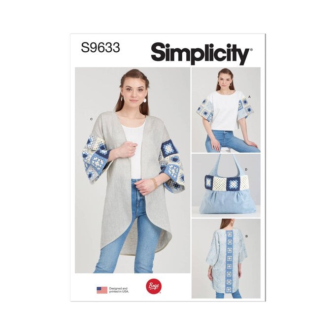 Simplicity Tops, Jacket and Bag Sewing Pattern S9633 (XS-XL) image number 1