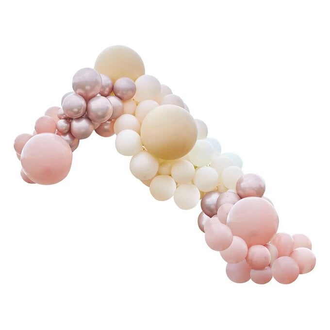 Ginger Ray Rose Gold Peach Coral and Blush Balloon Arch Kit image number 1