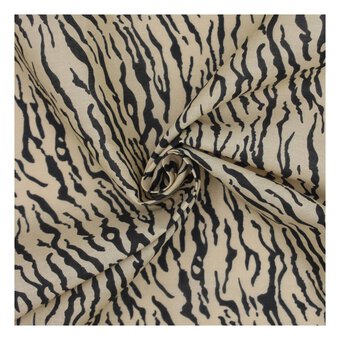 Tiger Print Polycotton Fabric by the Metre